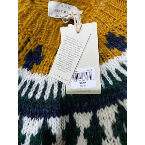 Lucky Brand Wool Blend Bold Fair Isle Sweater - Picture 13 of 16